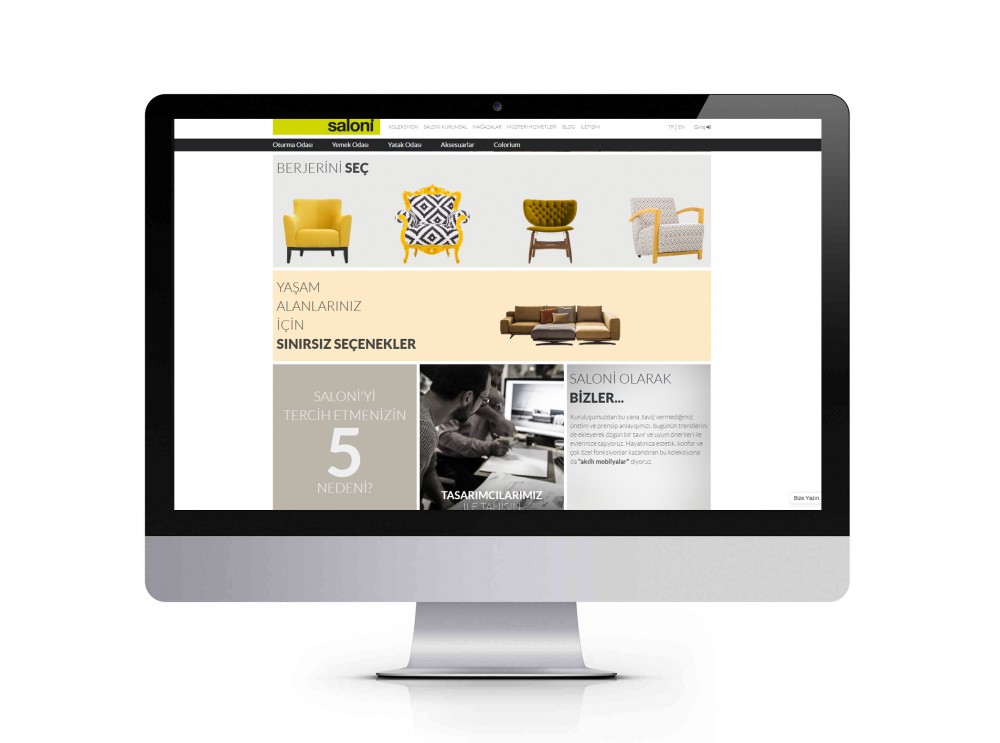 Yazılım teknoloji güçlü bir alt yapı “Saloni” İnternet Sayfa Tasarımı ve Yazılımı