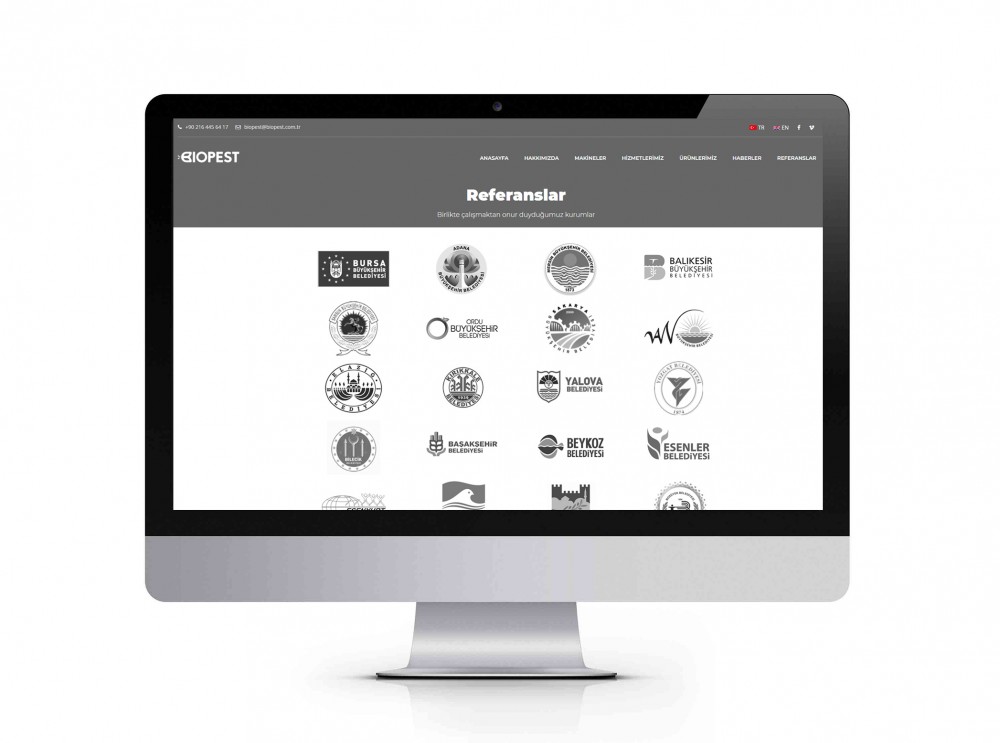Görsel alt yapısı ve özgün yazılımı ile “İnternet Sayfası Tasarımı” Biopest