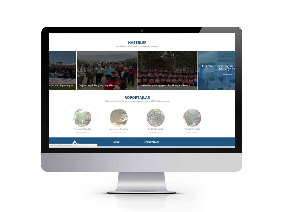 Özgün yazılım alt yapısı ve görseli ile kullanıcı ile etkileşim sağlayan “Dostum İnternet Sayfası”