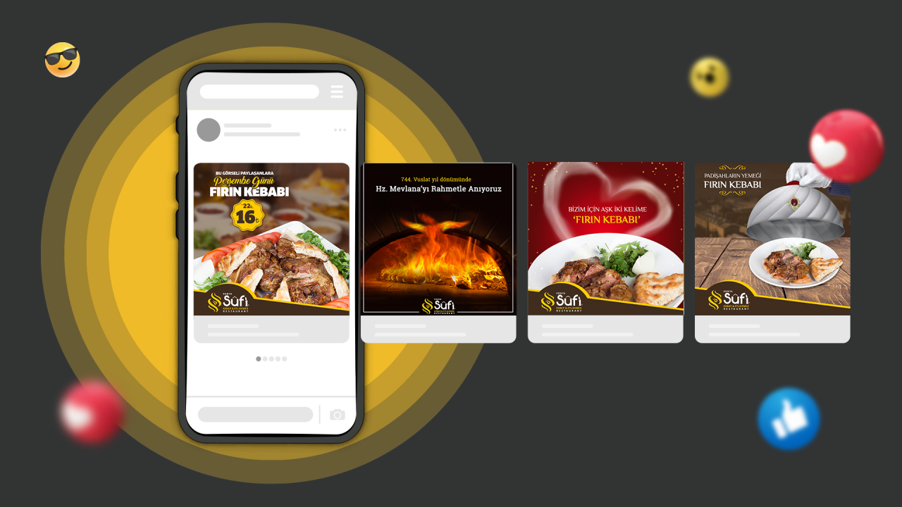 Sufi Kebap Sosyal Medya Yönetimi "Padişahların Yemeği Fırın Kebabı"