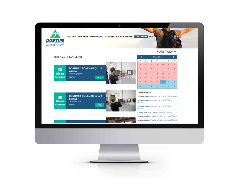 Özgün yazılım alt yapısı ve görseli ile kullanıcı ile etkileşim sağlayan “Dostum İnternet Sayfası”