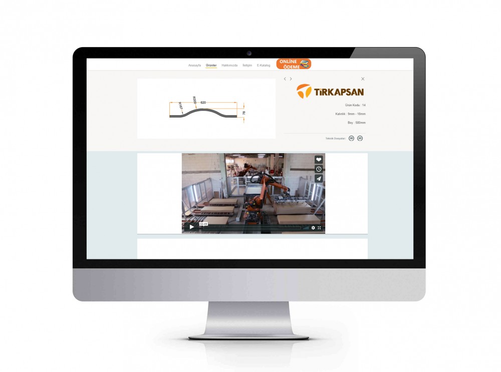 Tirkapsan için hazırladığımız “İnternet Sayfa Tasarımı”